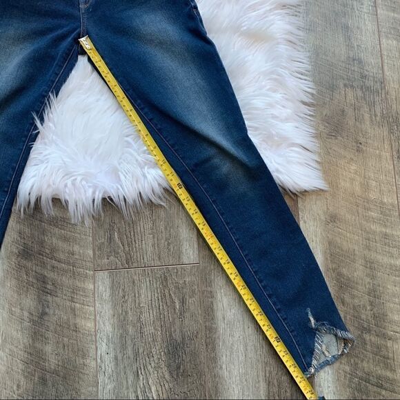 Frame Denim Le Skinny De Jeanne Frayed Triangle-Hem Jeans Size 25 - Picture 6 of 12